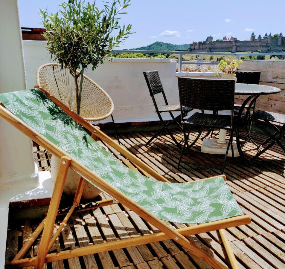 Appartement L'Oliveraie - La Cite Plein Les Yeux Carcassonne Luaran gambar